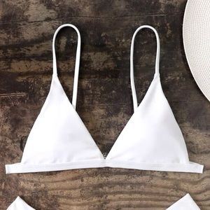 White triangle bikini top